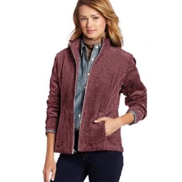 Woolrich Pink Corduroy Zip Front Jacket Hazelberry Small Nwt - Picture 1 of 11